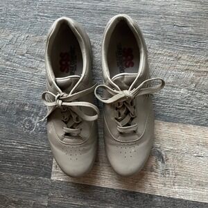 SAS Tripad Comfort Womens 9 S Slim Taupe Leather Walking Shoes Made in USA